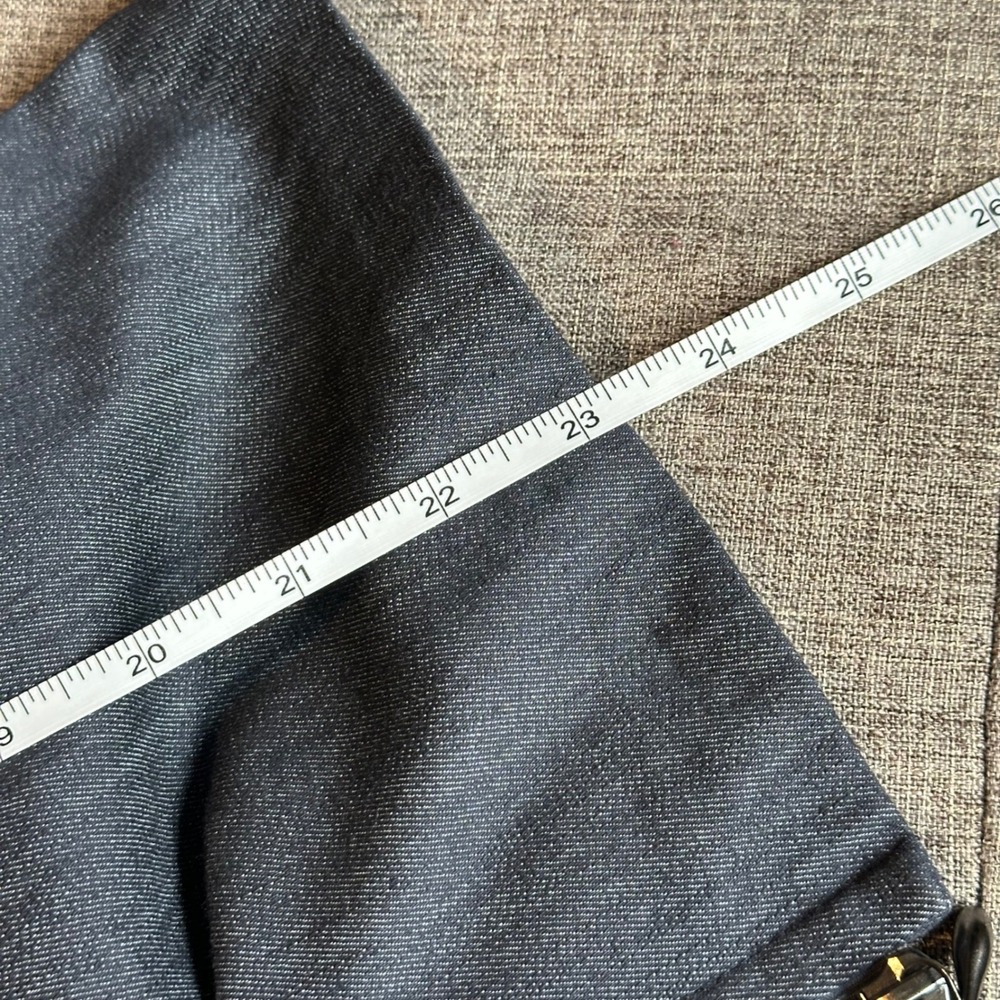 Joseph Ribkoff Womens 30308 Dark Denim Ruched Zip Front 3/4 Sleeve Jacket Size 4 - Picture 9 of 10